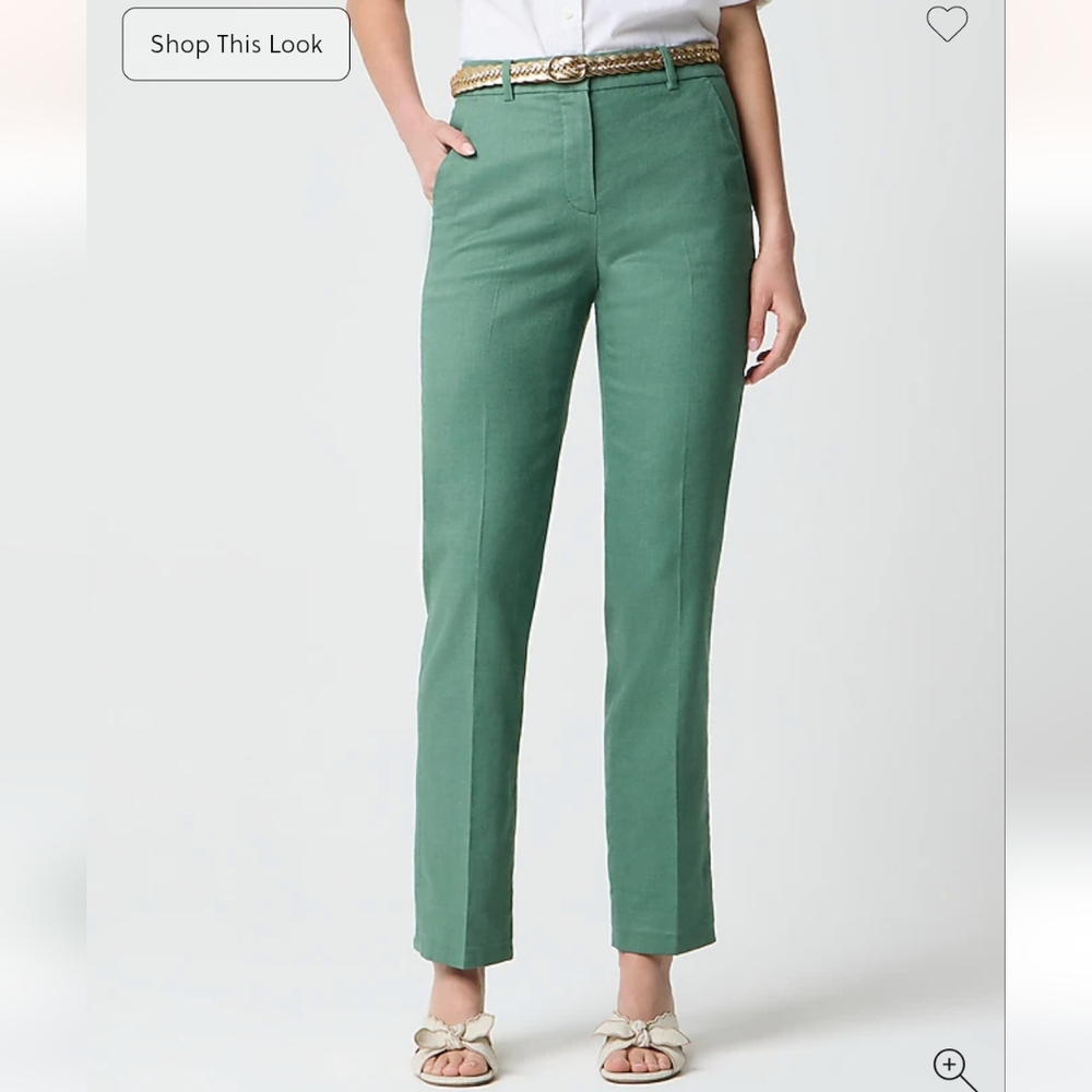J. Crew Factory Green Straight Leg Pants Tailored Fit